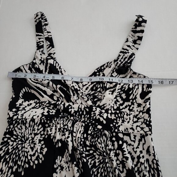 Soma Claire Ethnic Border Black Sleeveless Maxi Dress Size Medium - Picture 5 of 6